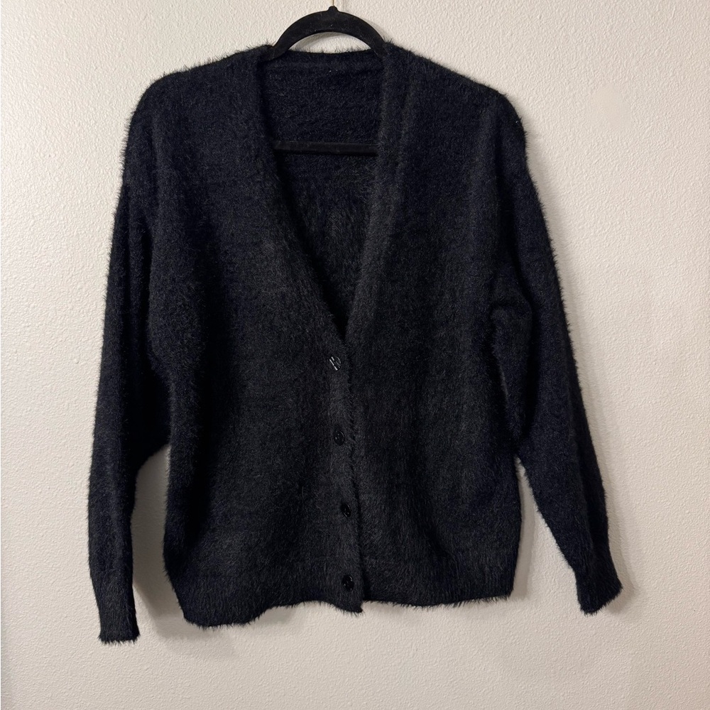 Cozy Black Cardigan Sweater